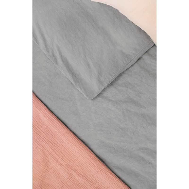 Housse de Couette Enfant en Lin et Coton Bio + taie d'oreiller
