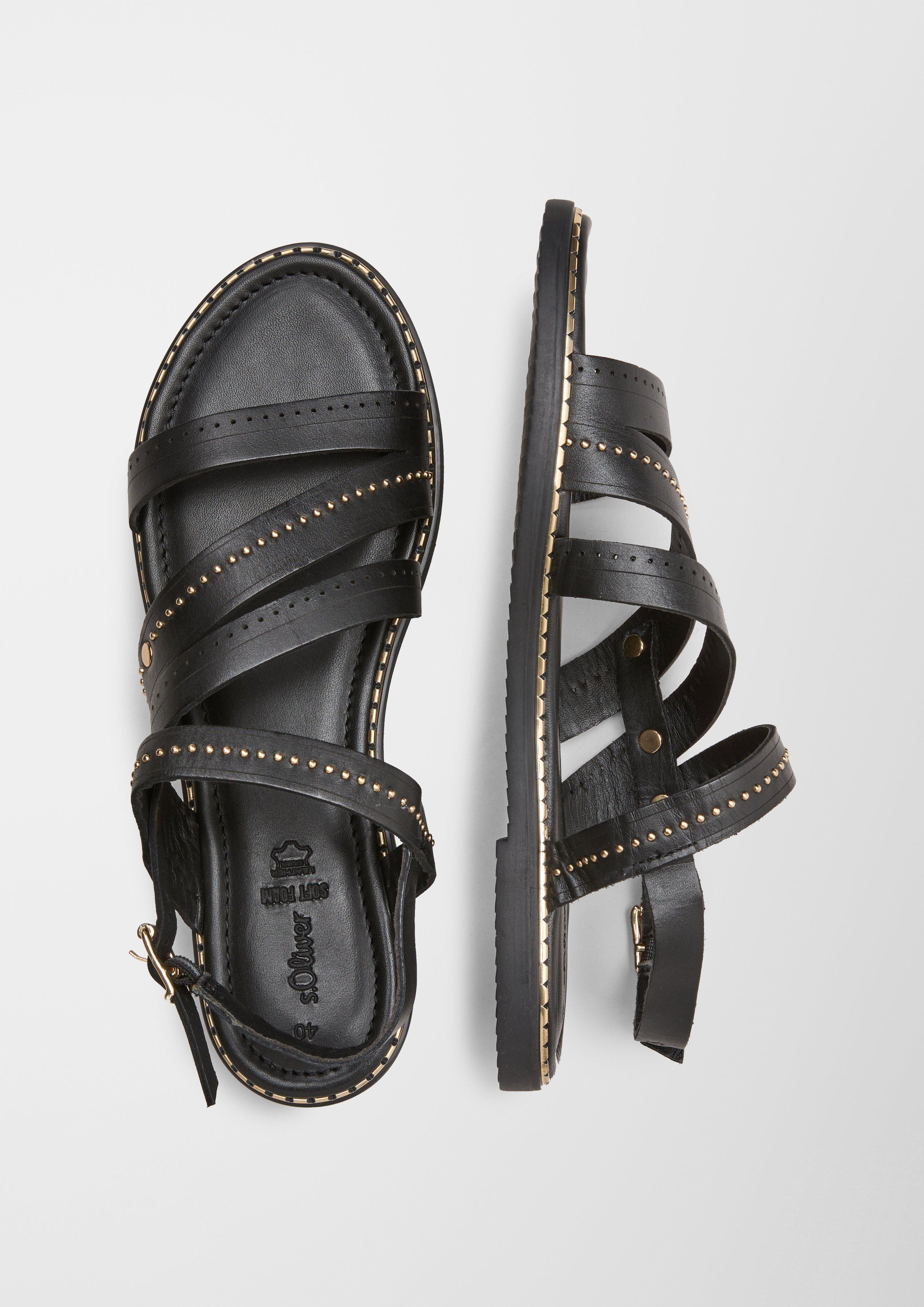 Riemchen-Sandalen aus Echtleder  6007767-001