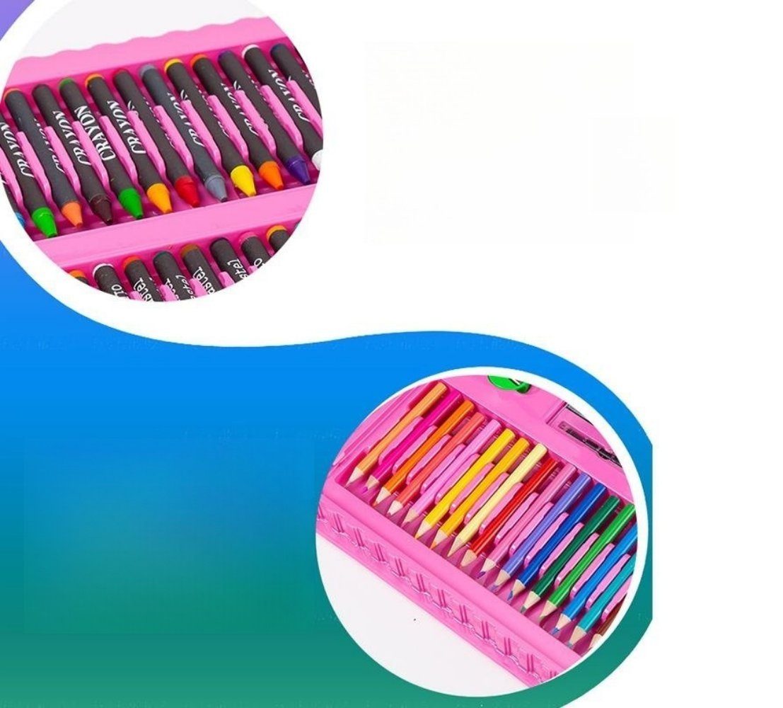Runxizhou Malstift Premium Malset Deluxe – 208-teilig – Malkoffer Buntstifte Set