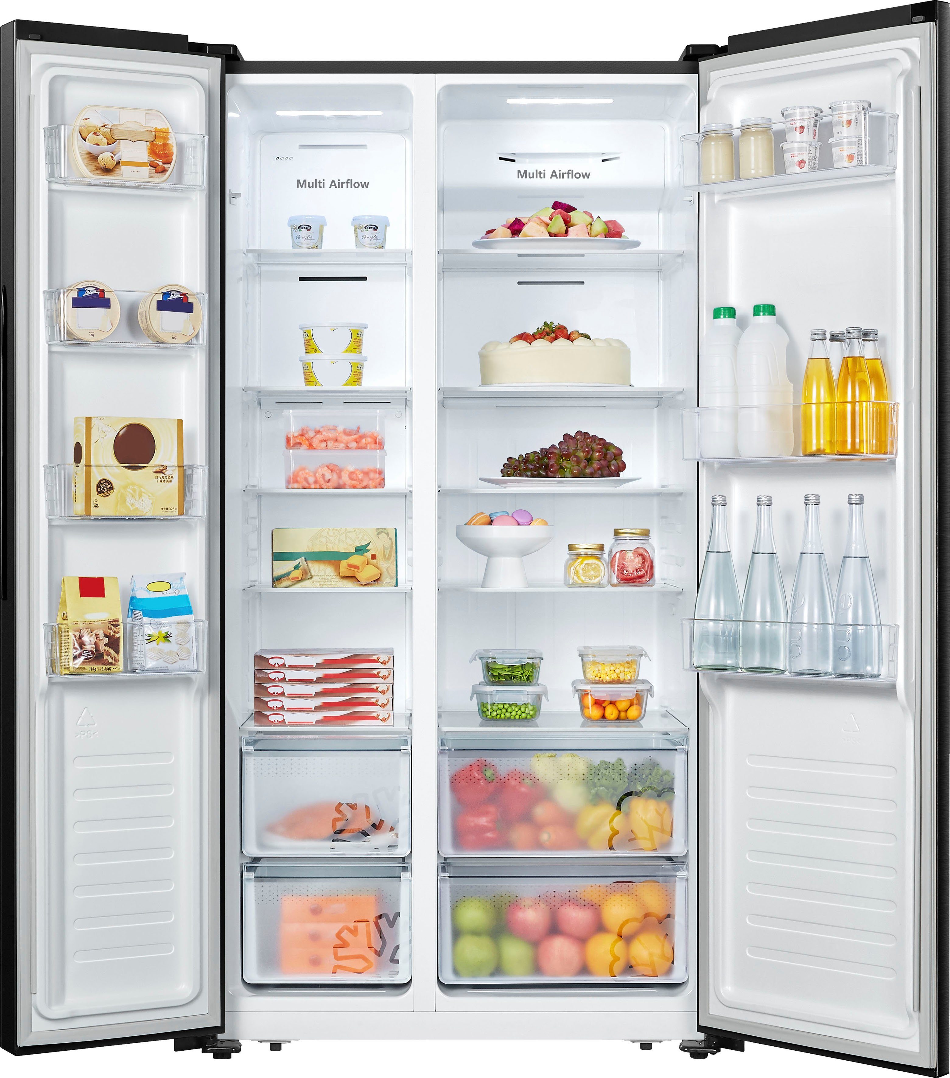 Hisense Side-by-Side RS677N4AFC, 178,6 cm hoch, 91 cm breit