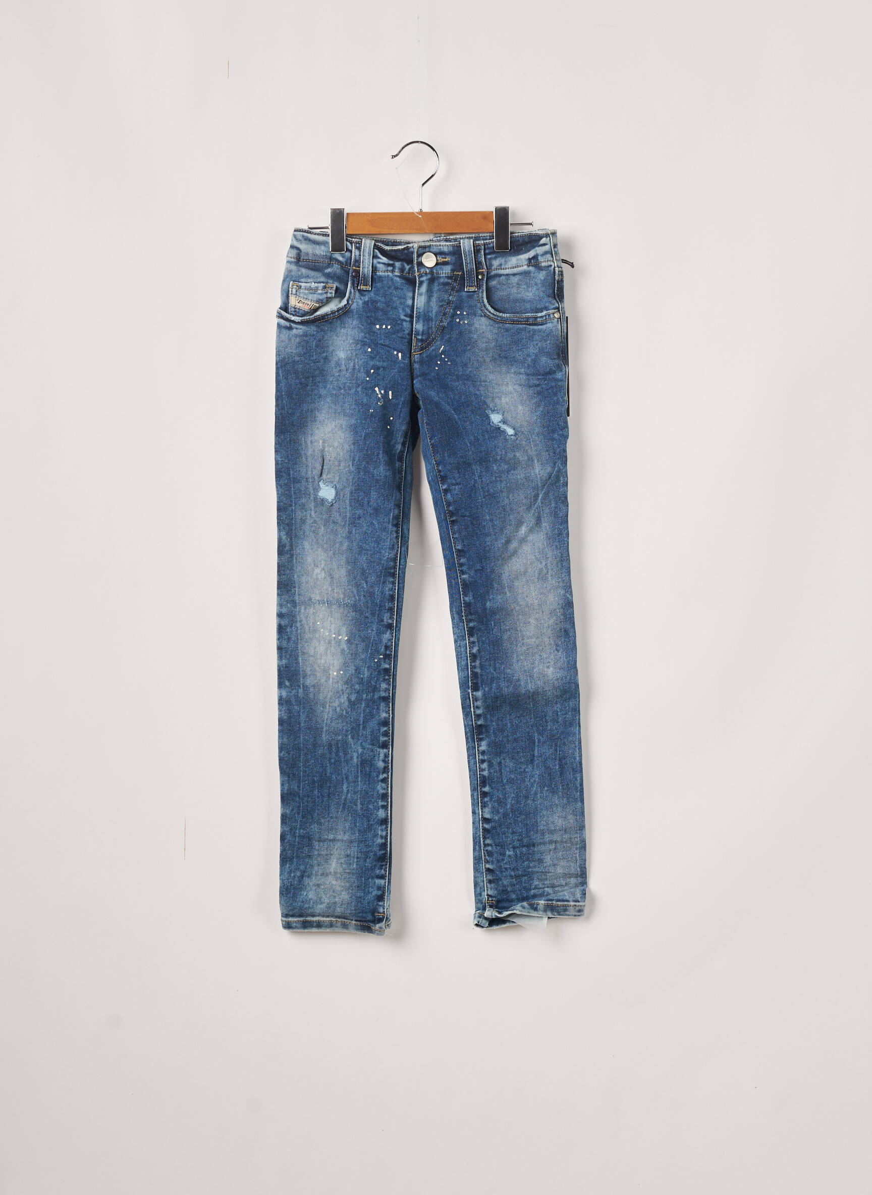 Diesel Jeans Coupe Slim Fille couleur bleu