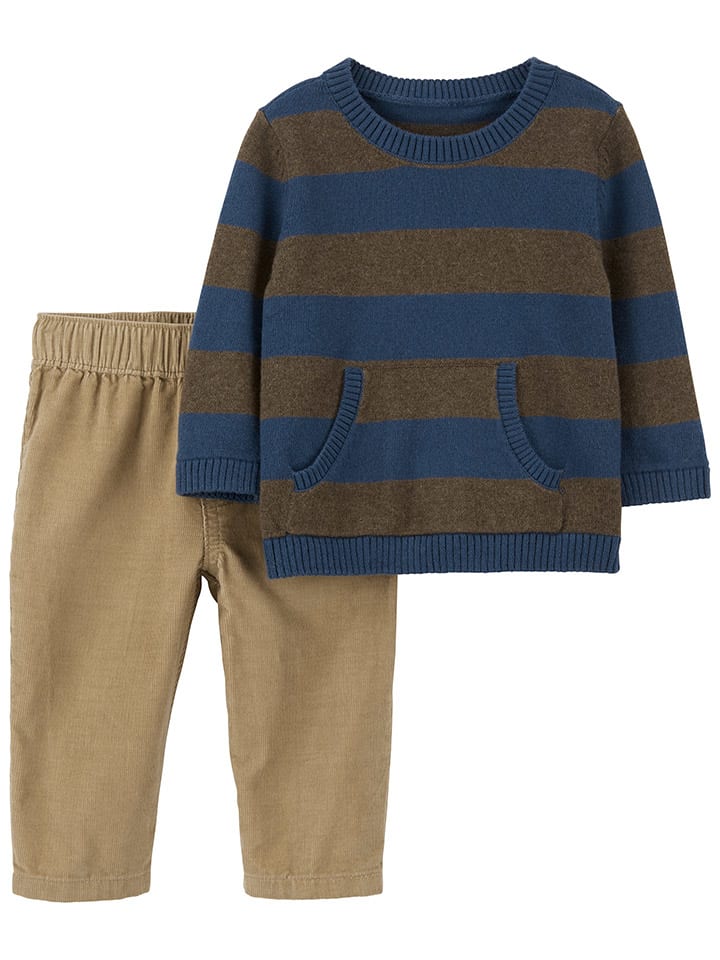 carter's 2tlg. Outfit in Dunkelblau/ Braun günstig kaufen