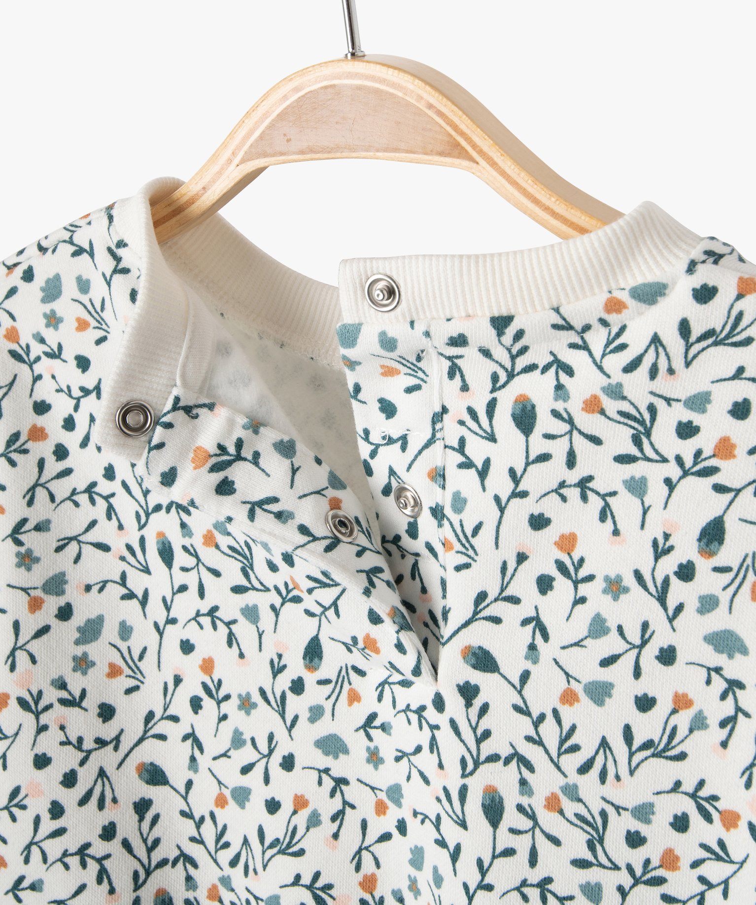 Ensemble 2 pièces sweat fleuri et pantalon en molleton béb... bleu | GEMO