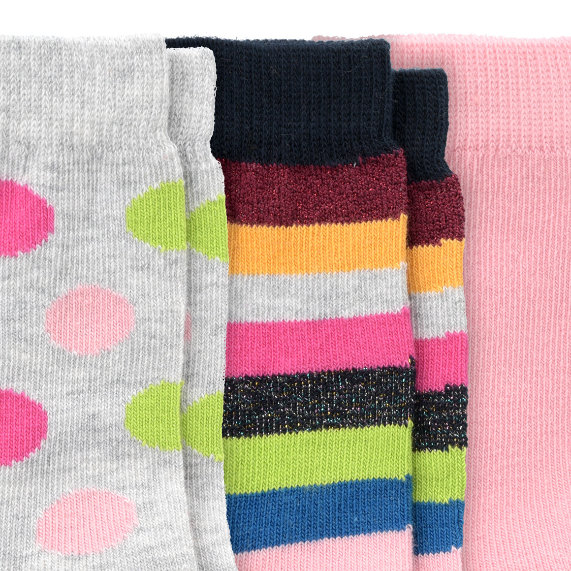 3 Paar Baby Socken in bunten Dessins