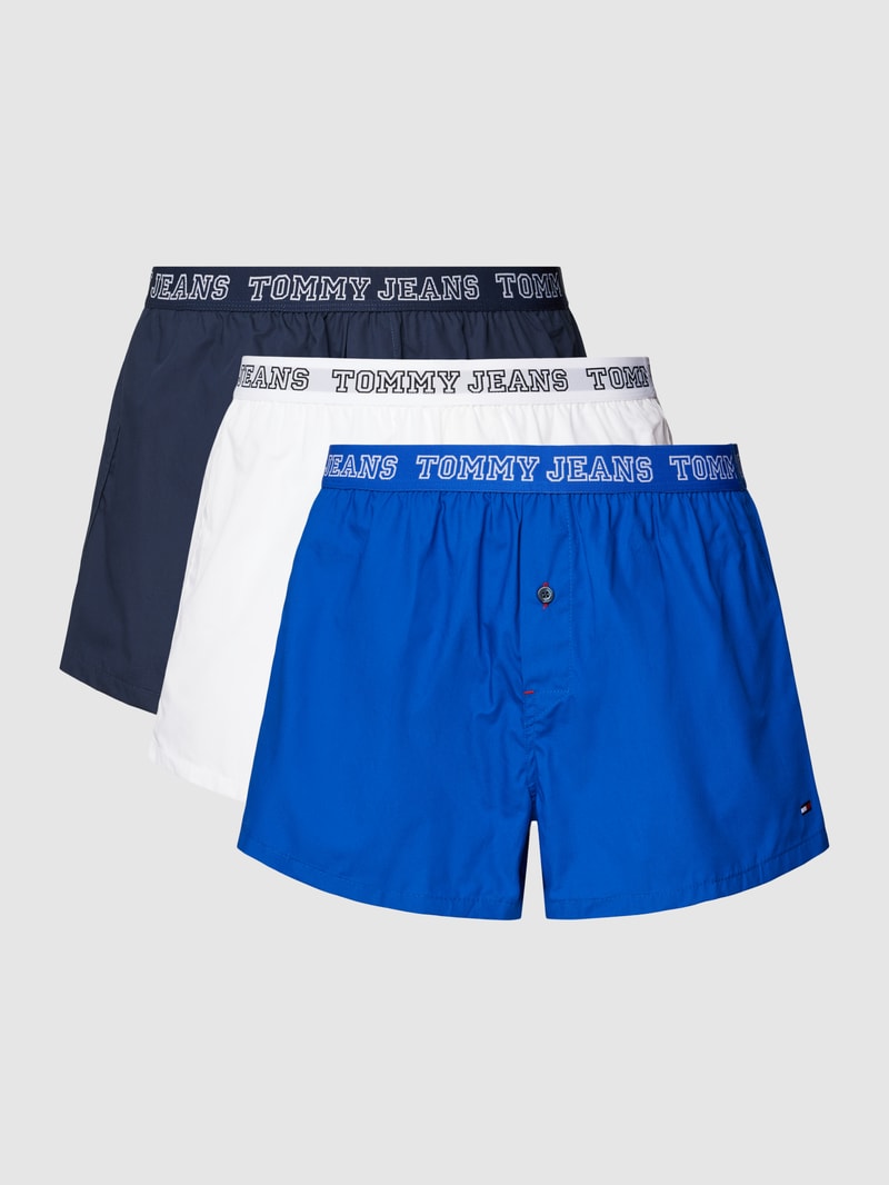 Boxershorts mit elastischem Logo-Bund im 3er-Pack in blau