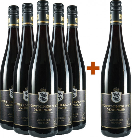 5+1 Paket Lemberger Gutswein trocken BIO - Weingut Fürst Hohenlohe Oehringen