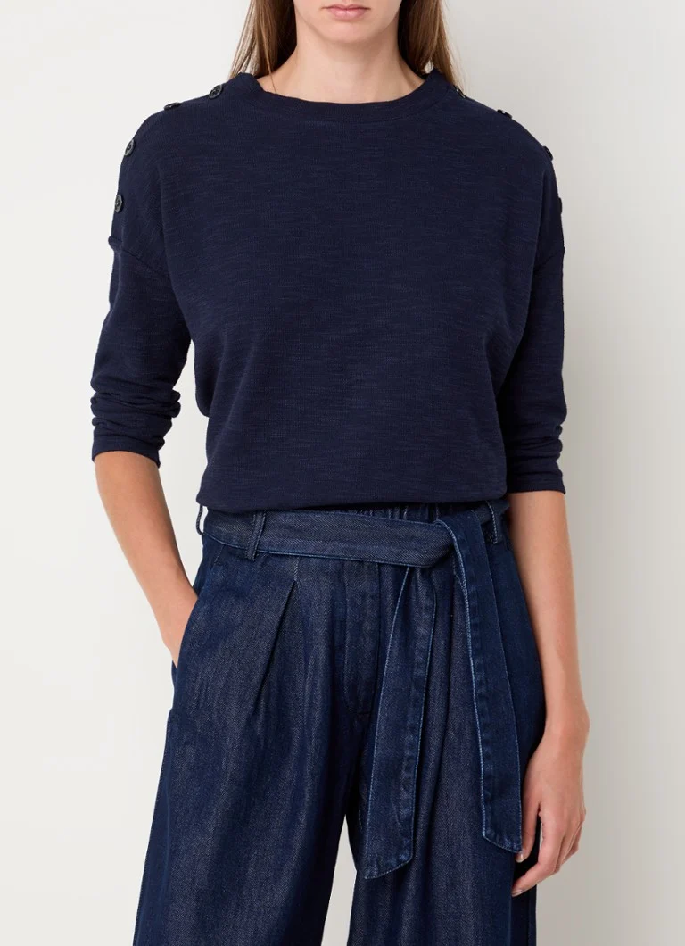 Pulover Sessùn Austin din tricot fin cu imprimeu melanj