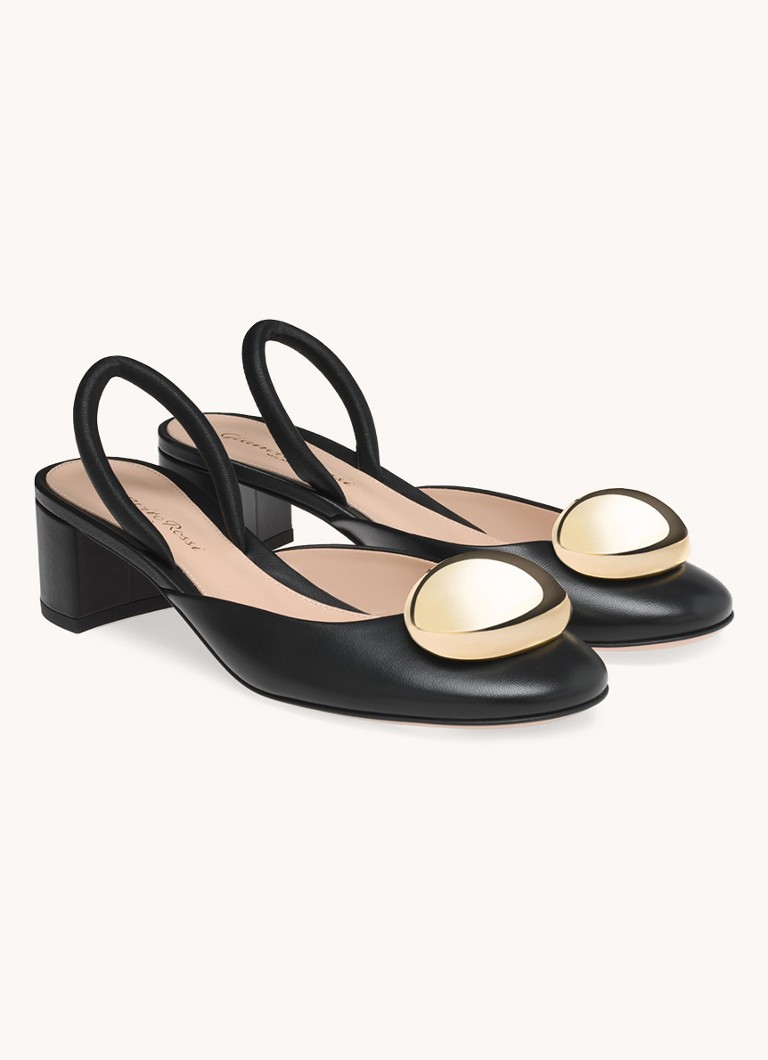 Gianvito Rossi Sphera 45 lambskin slingback