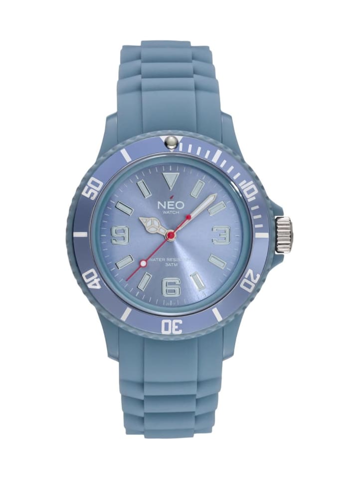 NEO Watch NEO Watch Armbanduhr aus Kunststoff in Taubenblau günstig kaufen onesize