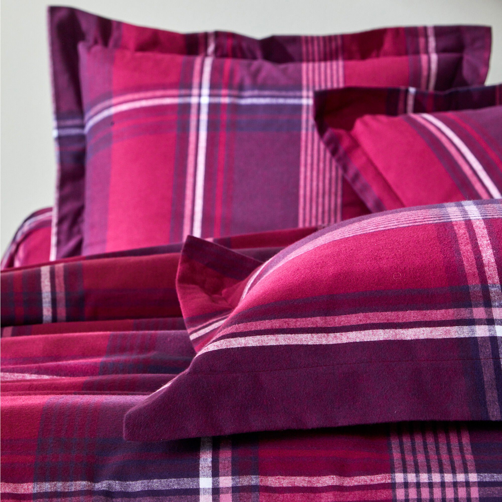 Linge de lit Scott flanelle tissé teint