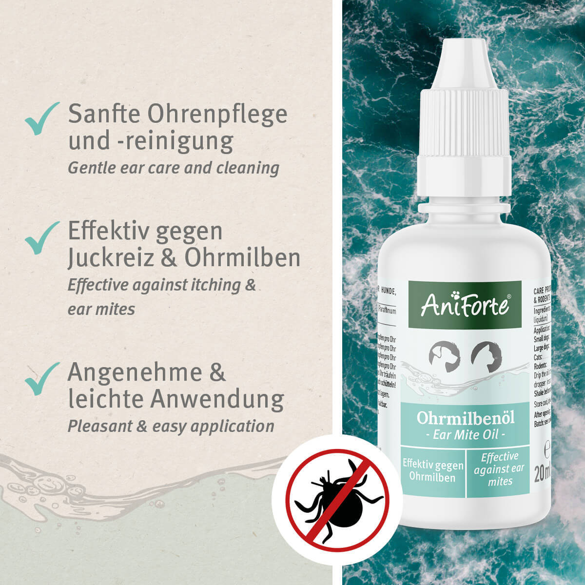 Aniforte Augen- & Ohrenpflege Aniforte Ohrmilbenöl 20ml