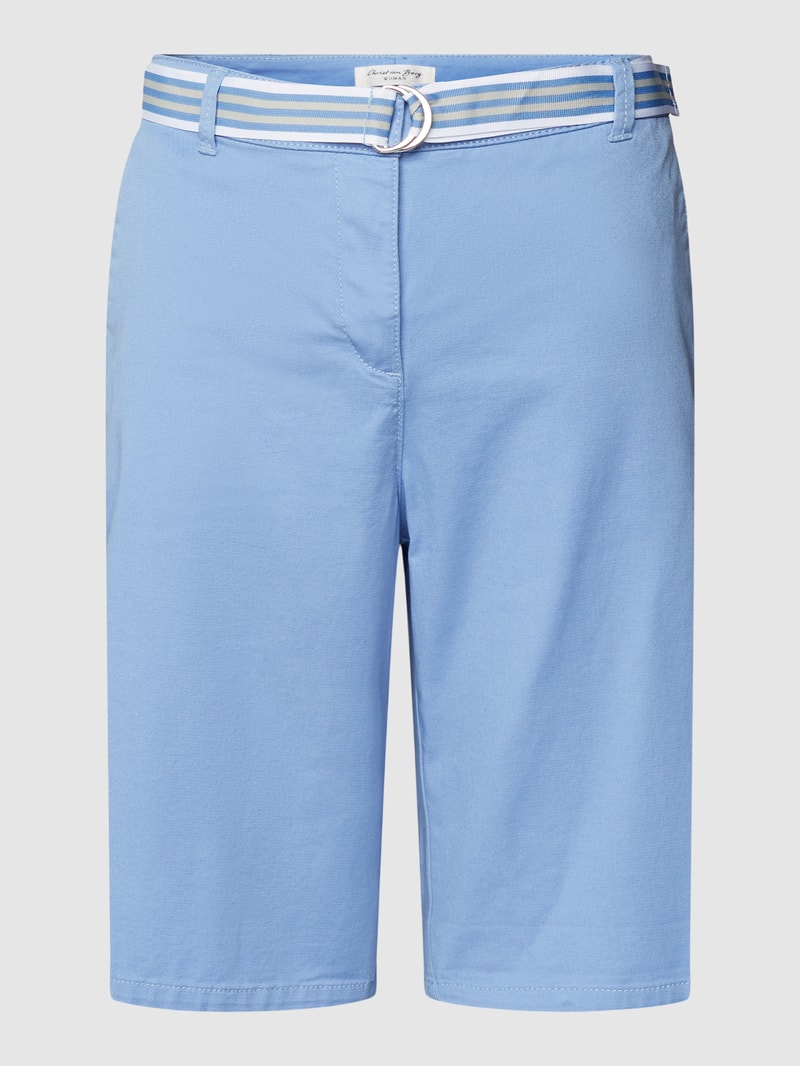 Chino-Shorts mit Leistentasche in himmelblau