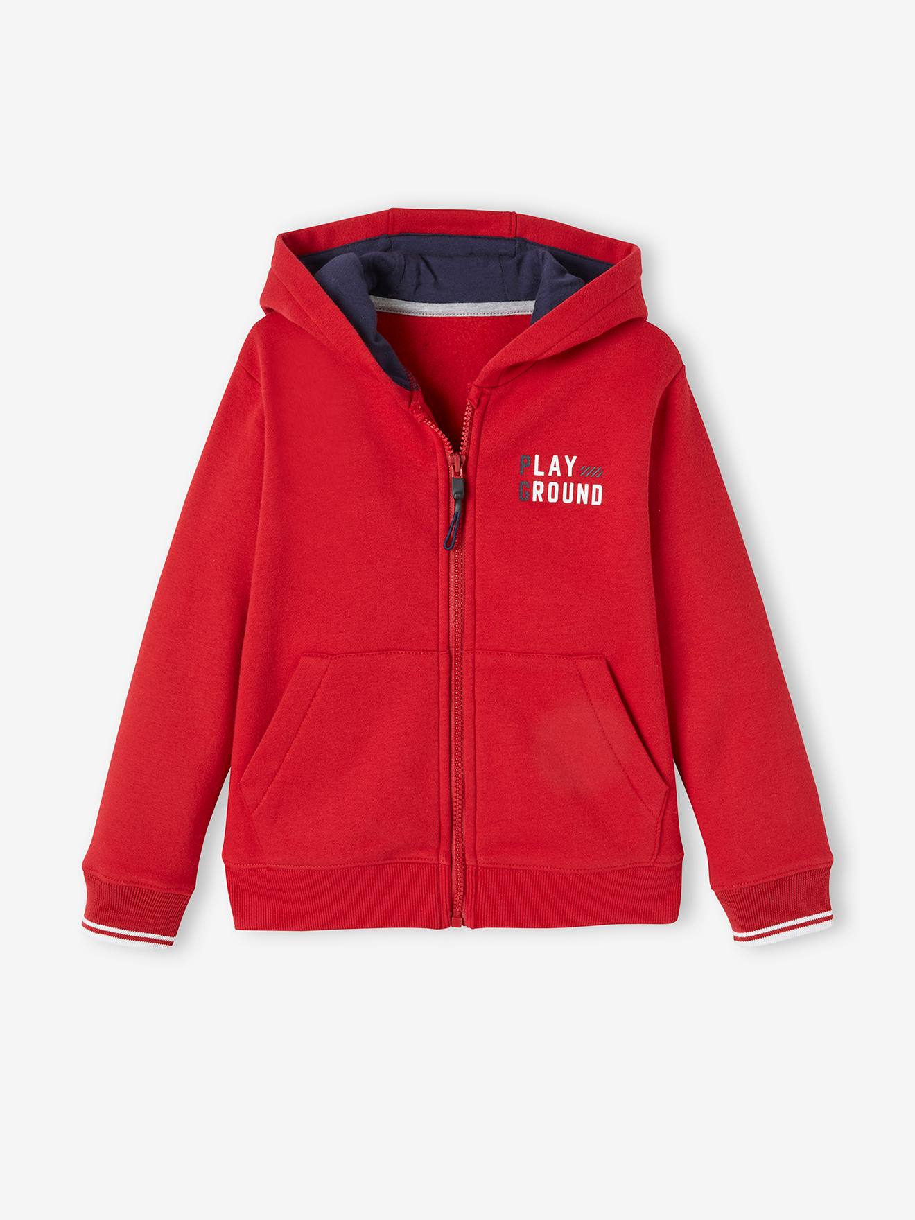 Sweat zippé sport garçon Play Ground bleu vif