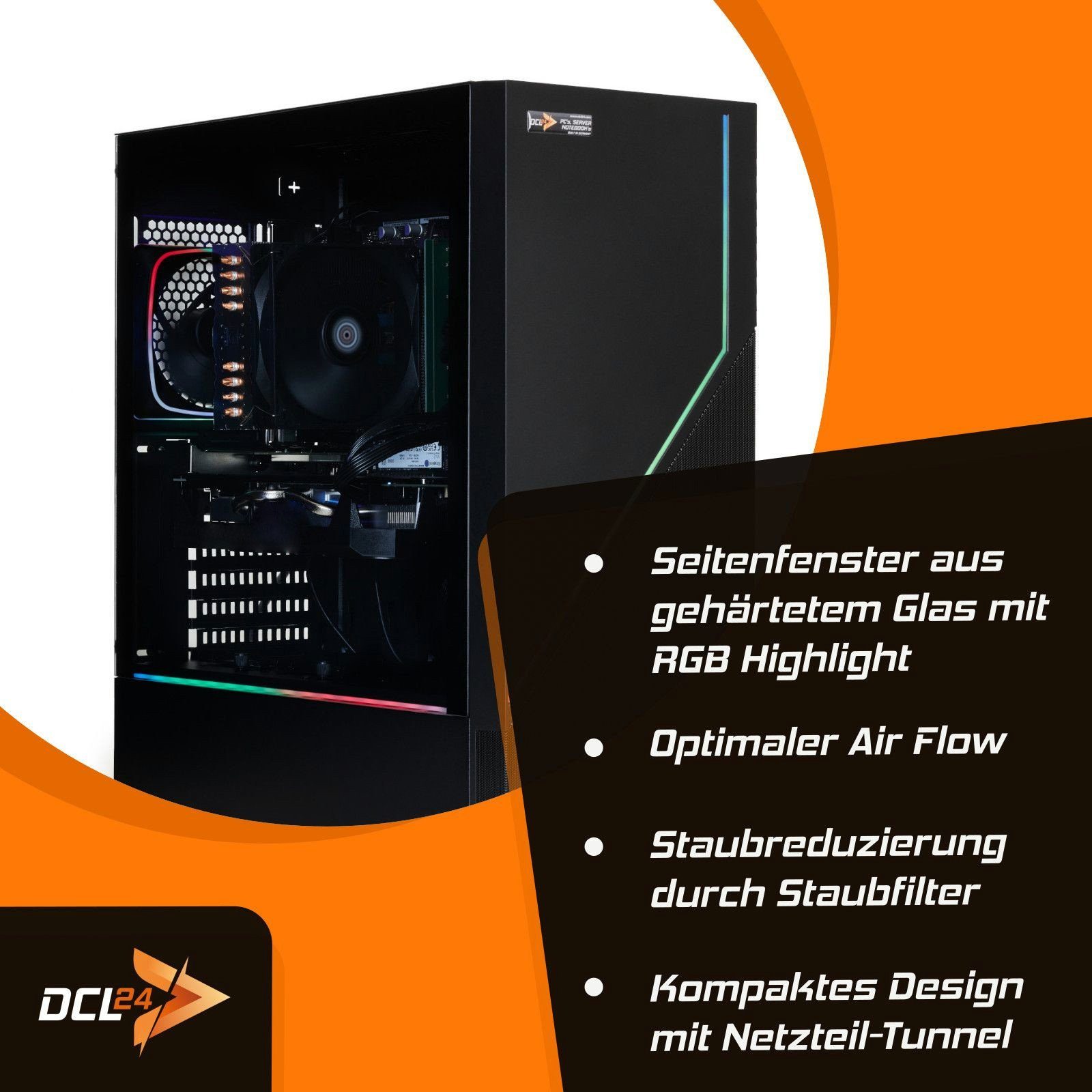 dcl24.de RGB Gaming-PC-Komplettsystem (23,60
