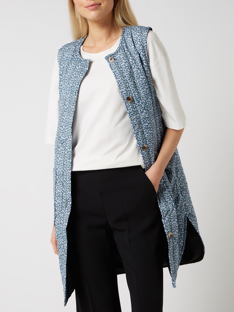 Steppweste mit Allover-Muster Modell 'Lica' in hellblau