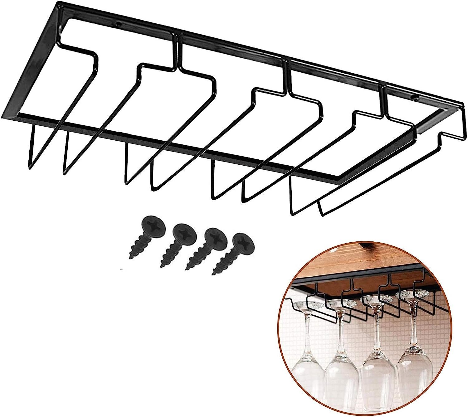 ZmdecQna Gläserhalter Weingläser Halter Unter Dem Schrank,hängende,Für Küche Bar