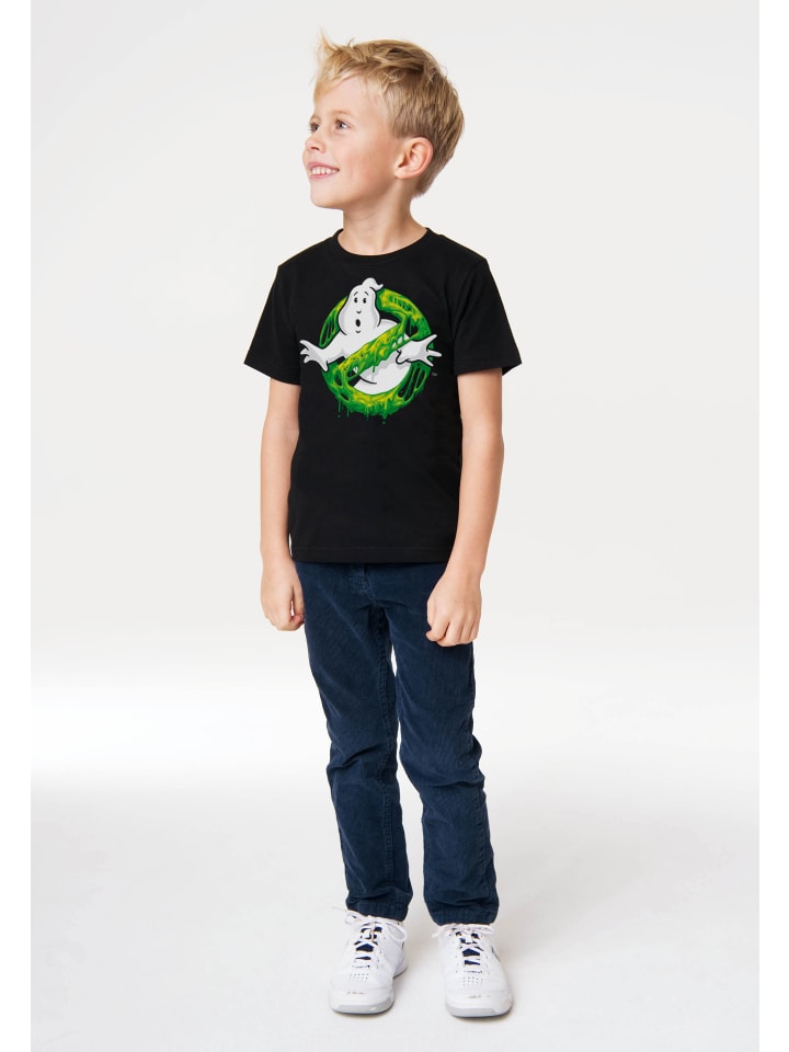 Logoshirt T-Shirt Ghostbusters – Slime Logo in schwarz günstig kaufen