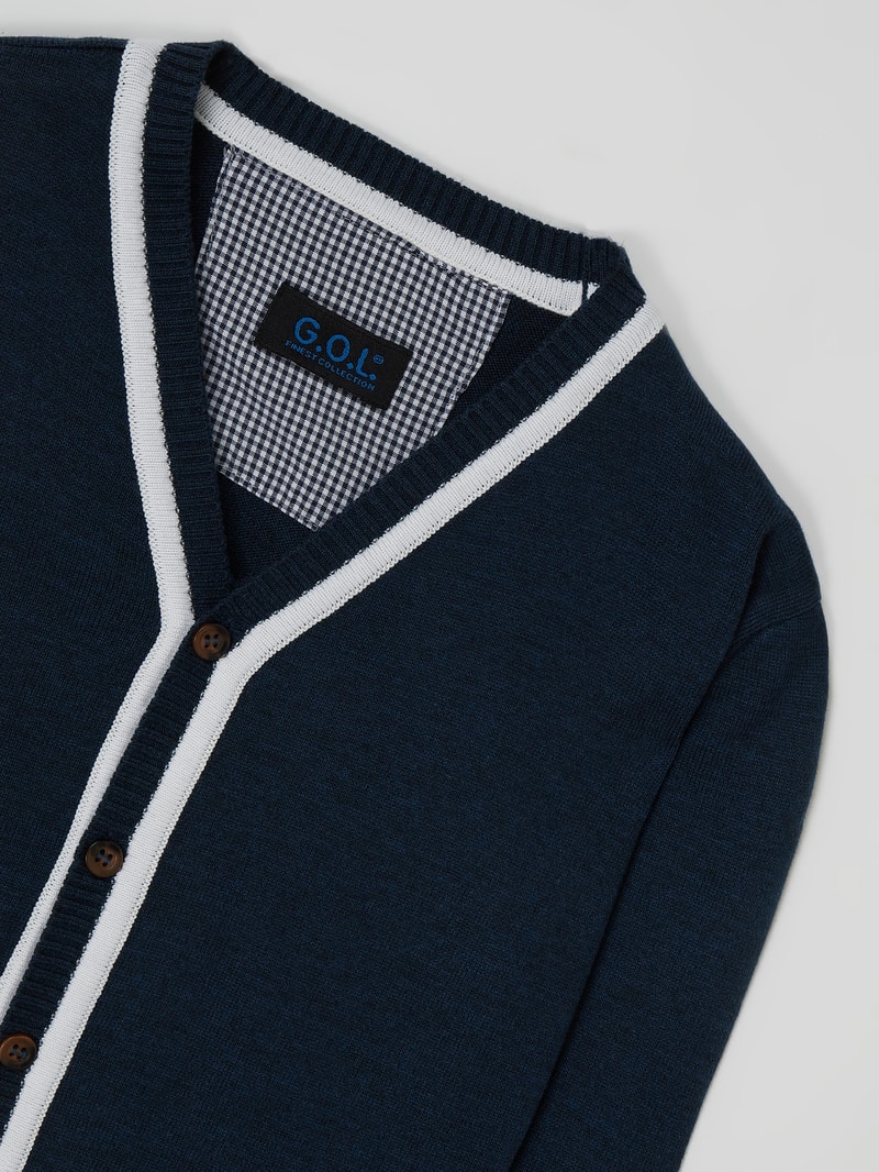 Cardigan mit Rundhalsausschnitt  in hellblau