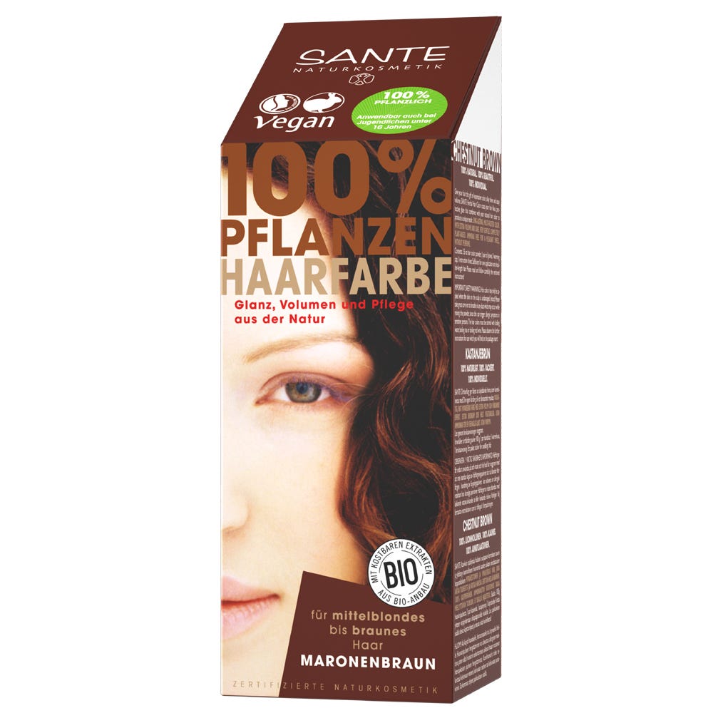 SANTE Pflanzenhaarfarbe - maronenbraun 100 g