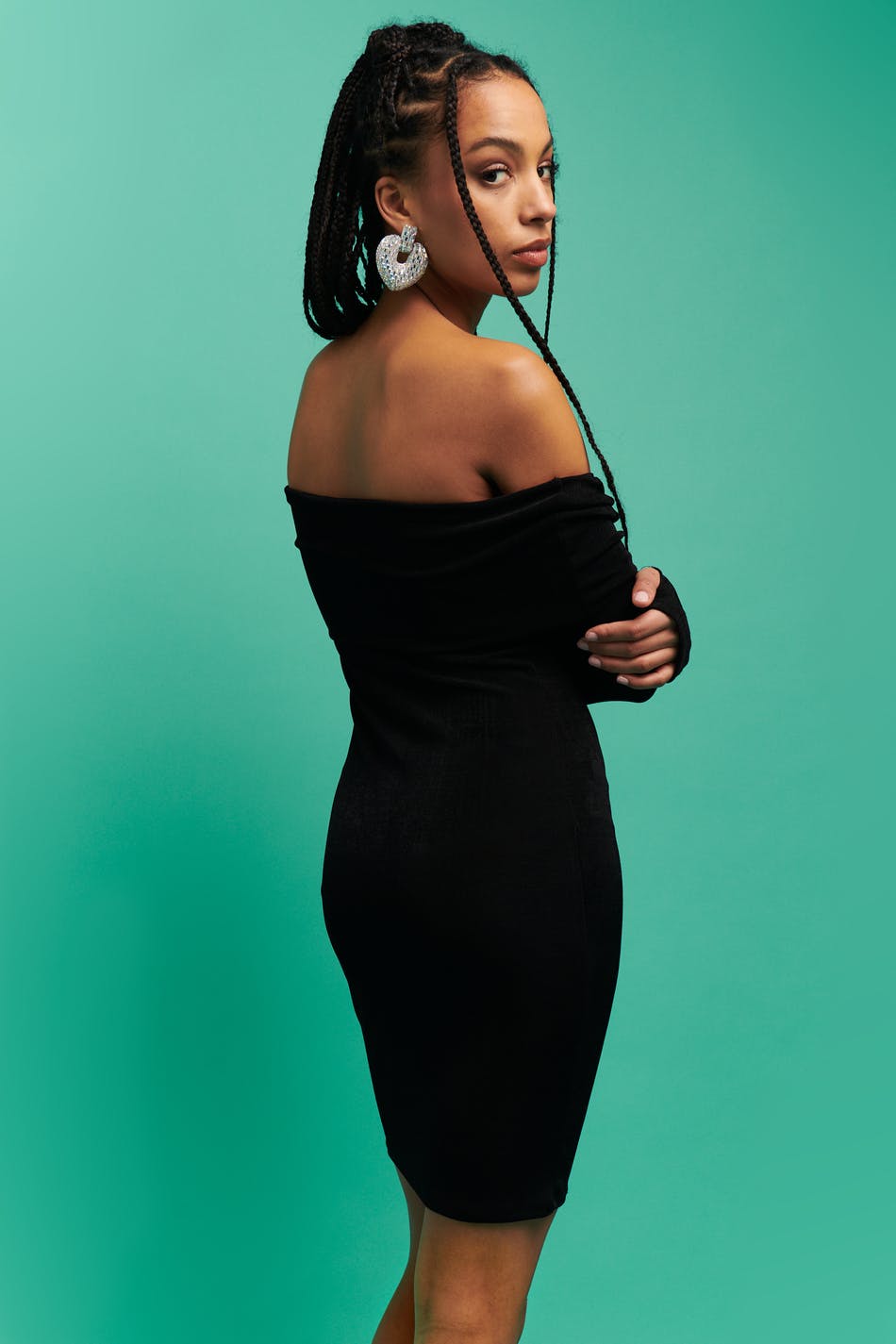 Longsleeve off shoulder dress