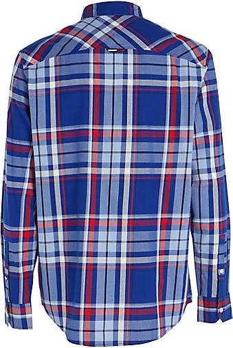 TOMMY-JEANS Herren Freizeithemd Classic Fit Langarm