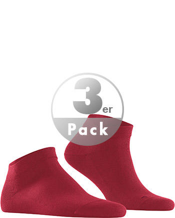 Falke, Serie Sensitive London, Sneakersocken, Baumwolle, kirschrot