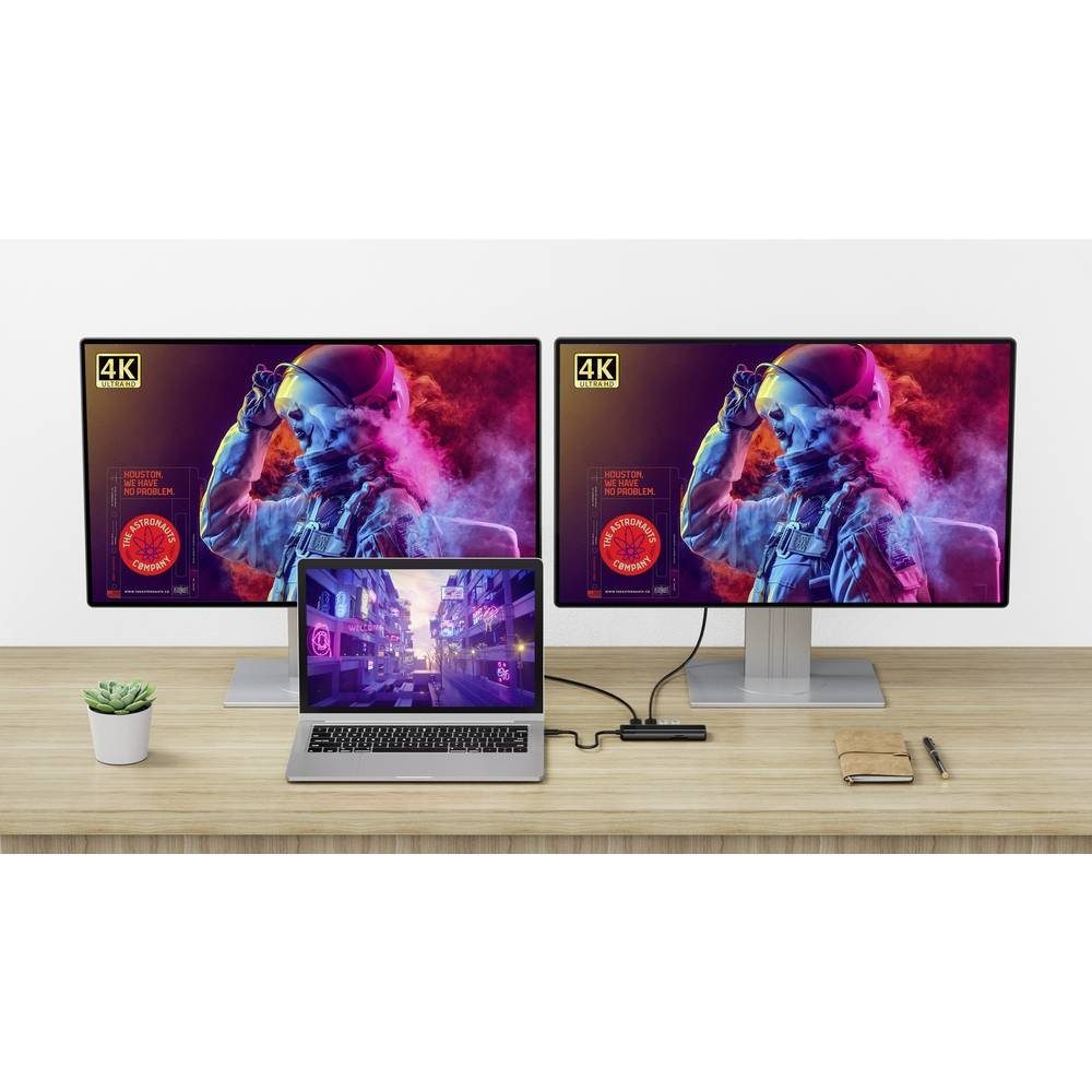 Renkforce Laptop-Dockingstation 8K oder Dual 4K USB-C® Dockingstation mit, USB-C® Power Delivery