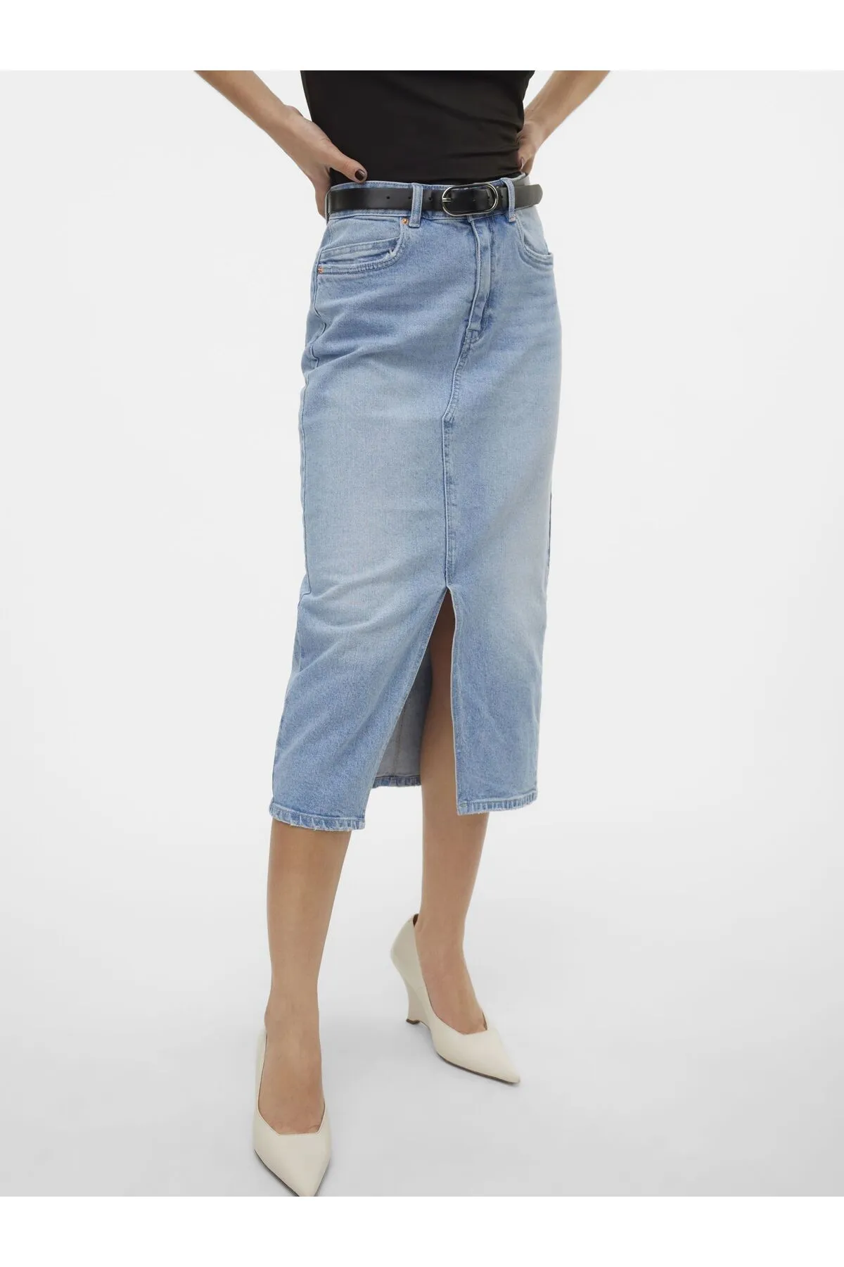 Vero Moda  Jeansrock Vmveri Langer Rock