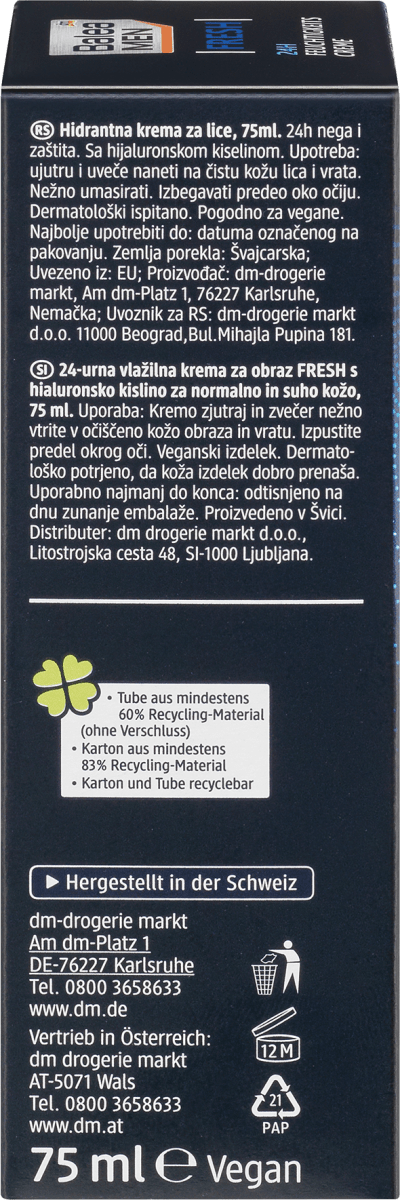 Gesichtscreme Fresh, 75 ml