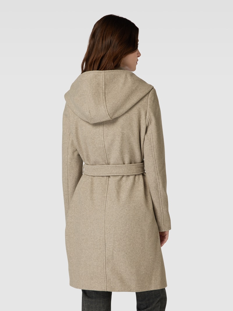 Mantel mit Kapuze Modell 'VINCEFIONA' in taupe