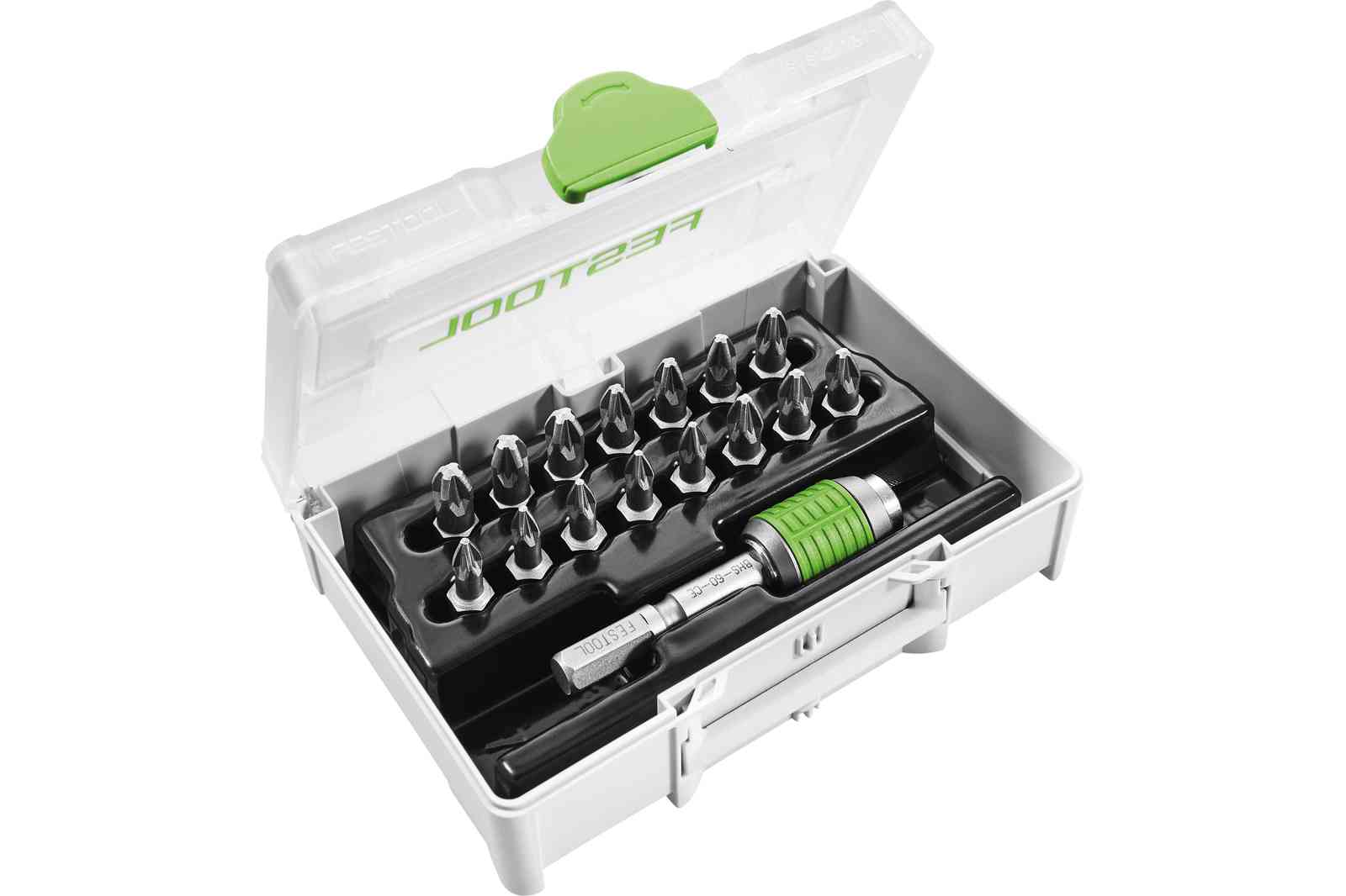 „Festool“ priedai 205824 SYS3 XXS CE-PZ BHS 60 16 dalių antgalių rinkinys SYS3 XXS systaineryje