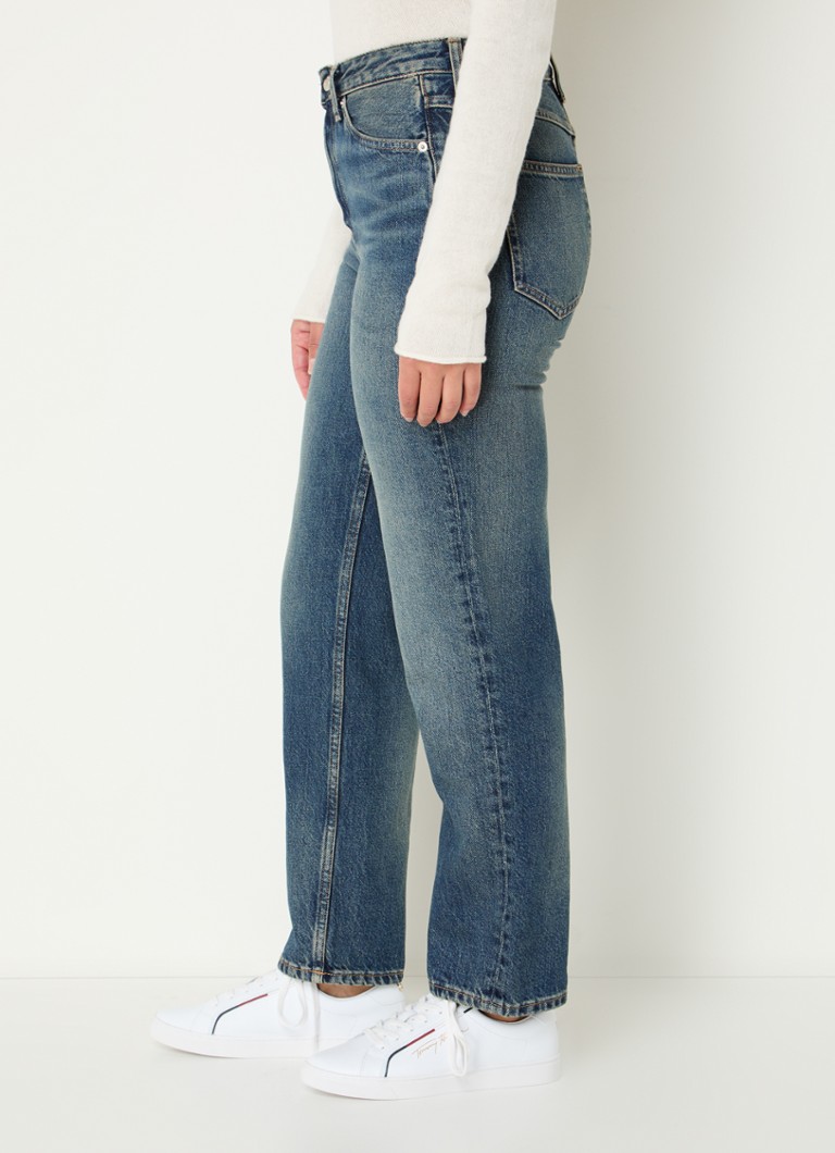 Calça jeans Tommy Hilfiger Classic de cintura alta e perna reta com lavagem média.