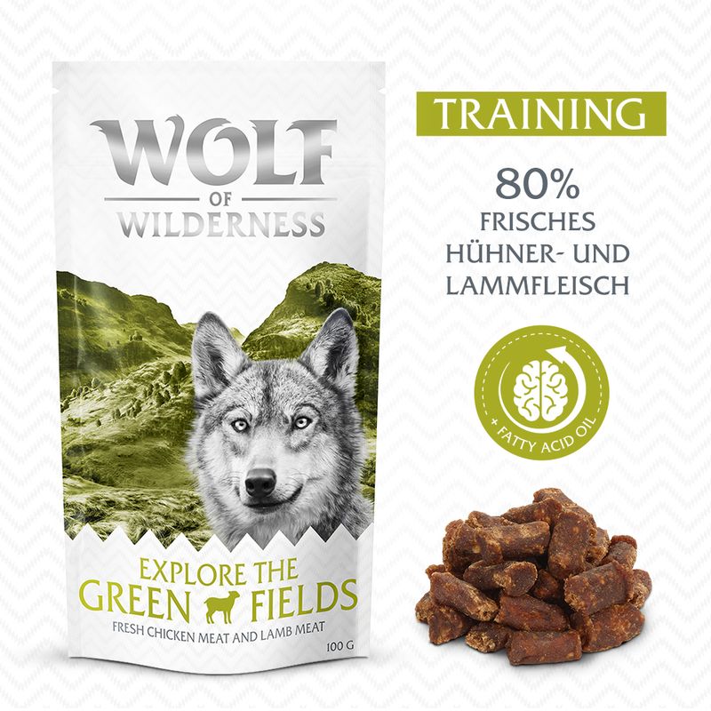 Wolf of Wilderness Training “Explore the Green Fields' Huhn & Lamm