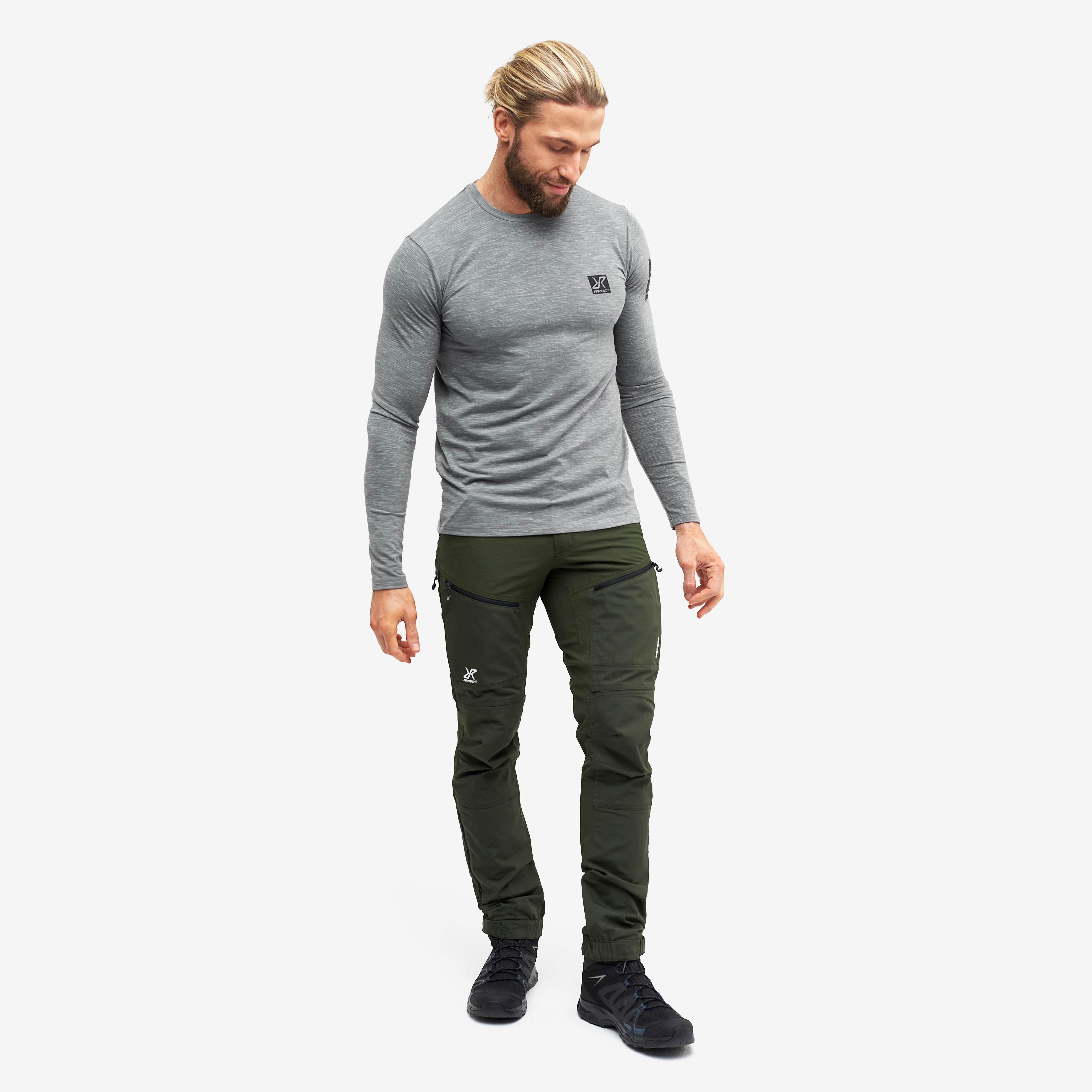 Adapt Long Sleeve Tee Homme Grey melange