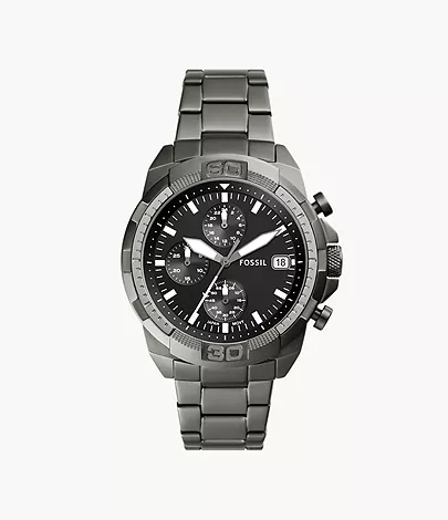 Fossil Uhr Chronograph Bronson Edelstahl rauchgrau