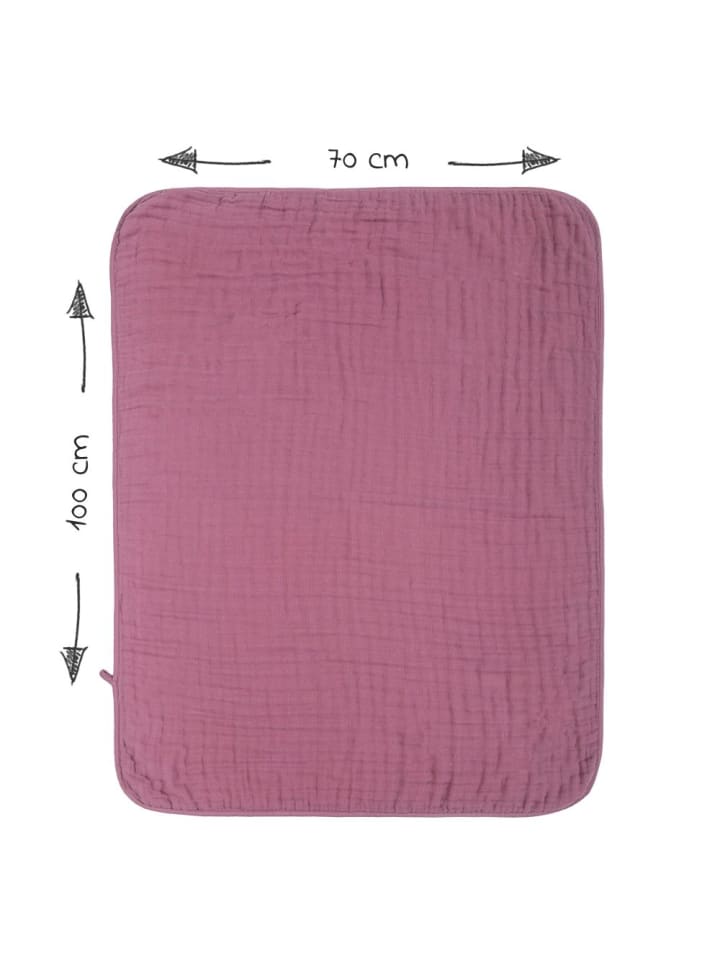 Makian Wende-Kuscheldecke / Babydecke Mull in rosa,lila günstig kaufen onesize