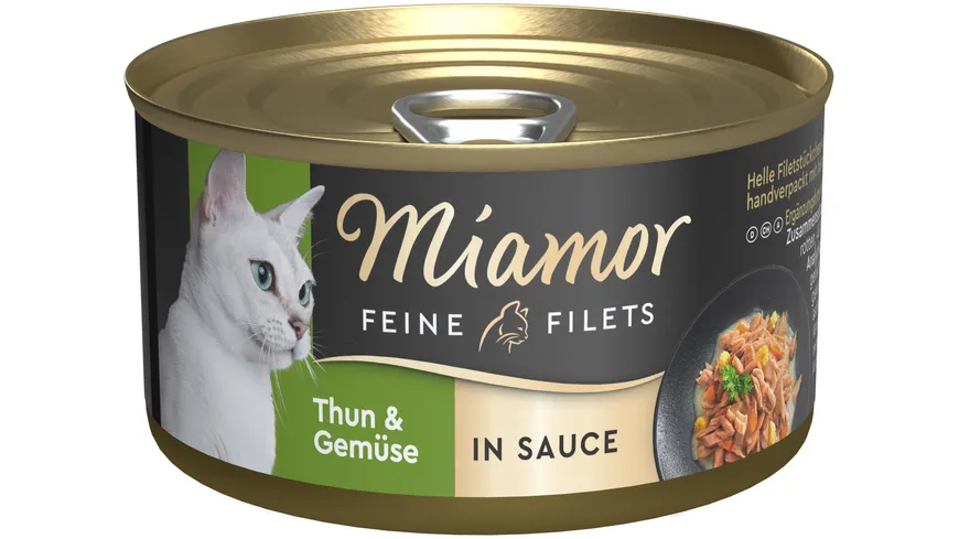 Miamor Katzennassfutter Feine Filets in Sauce Thun & Gemüse 85 g