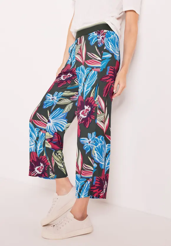 CECIL Loose Fit Print Dobbyhose