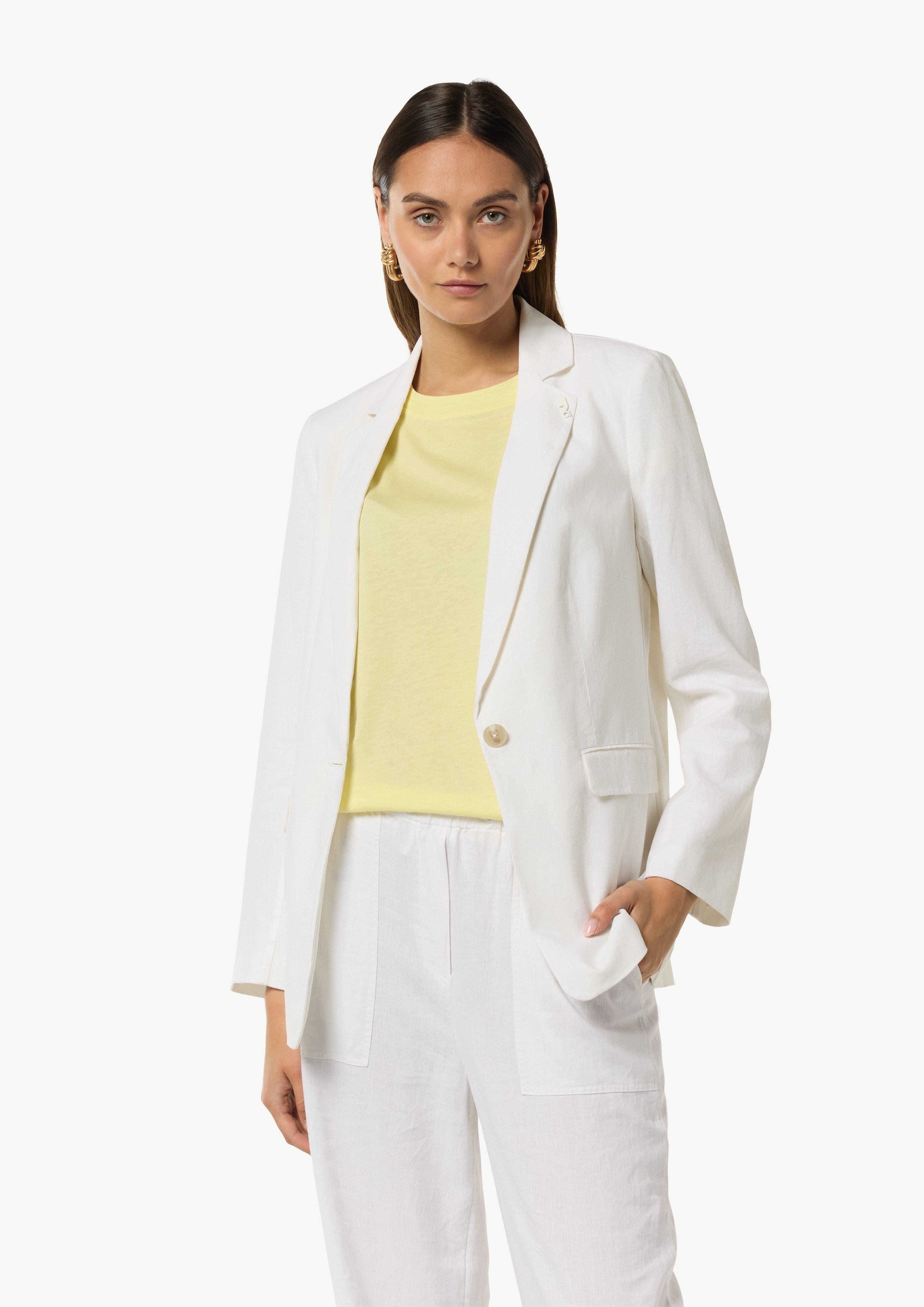 Blazer aus Leinenmix - weiß