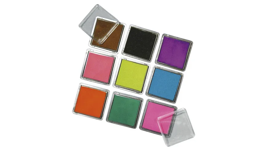 Rayher Scrapbooking Stempelkissen-Set 9Farben sortiert