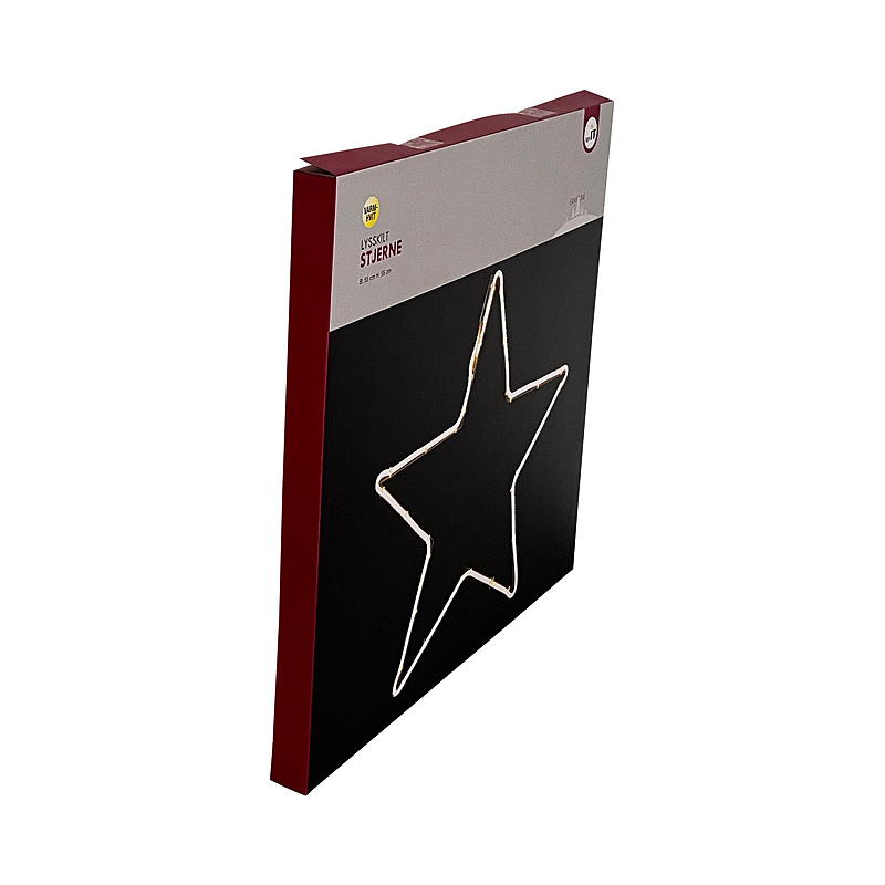 Home Lysskilt stjerne 55x55 cm