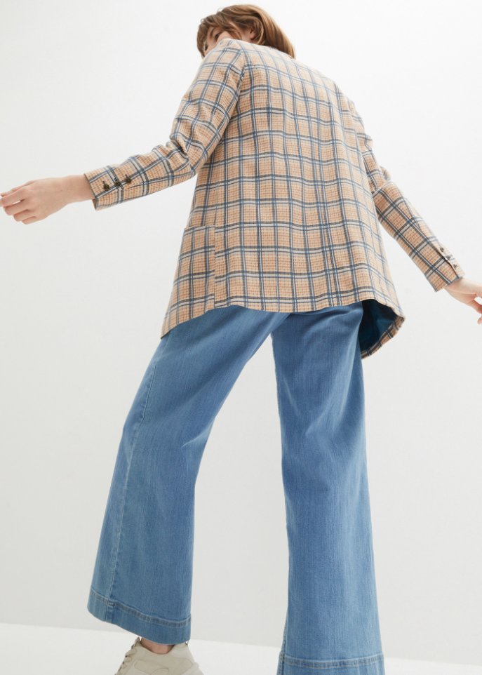 Oversize Jersey-Blazer aus Baumwolle