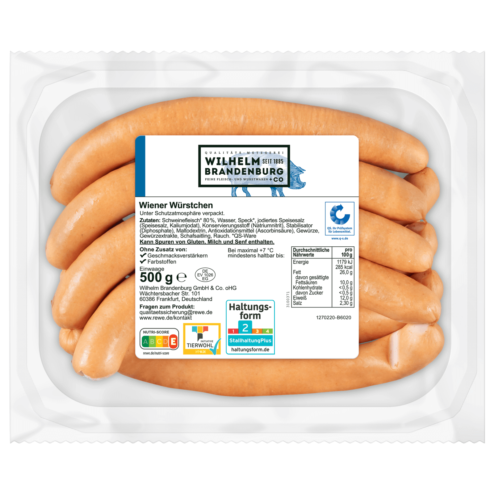 Wilhelm Brandenburg Wiener Würstchen 500g