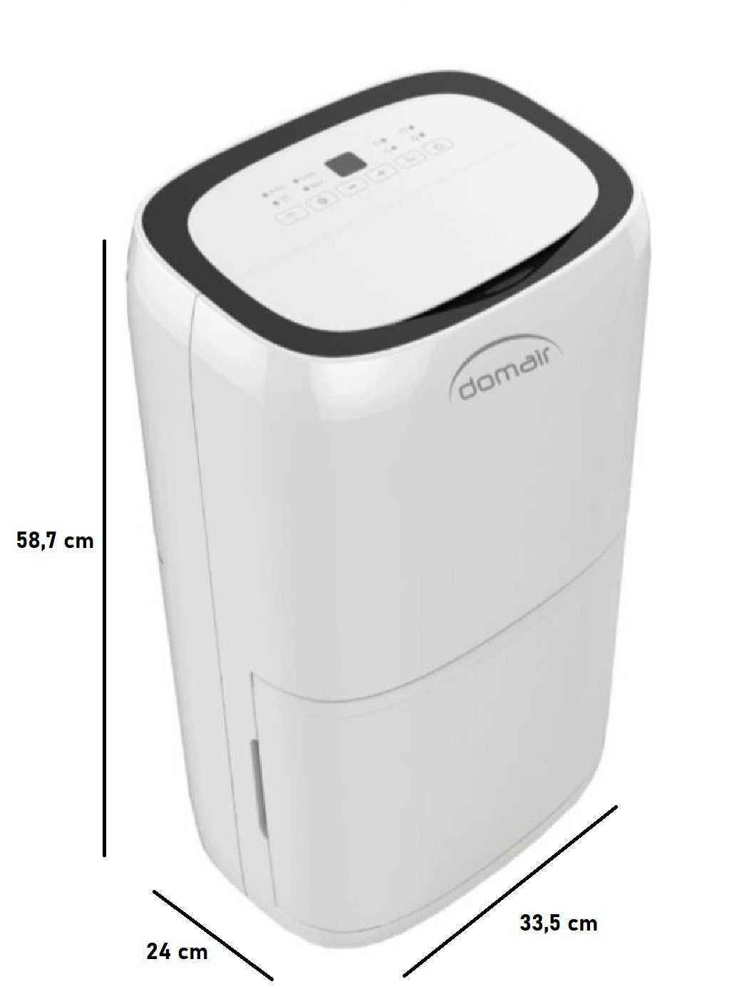JUNG Luftentfeuchter DOMAIR XL Luftentfeuchter elektrisch 240W, Raumentfeuchter leise, für 300 m³ Räume, Entfeuchtung 16,00 l/Tag, Tank 5,50 l, Entfeuchter Wohnung - Schlafzimmer, Wohnzimmer, Timer, bis 16 L / Tag