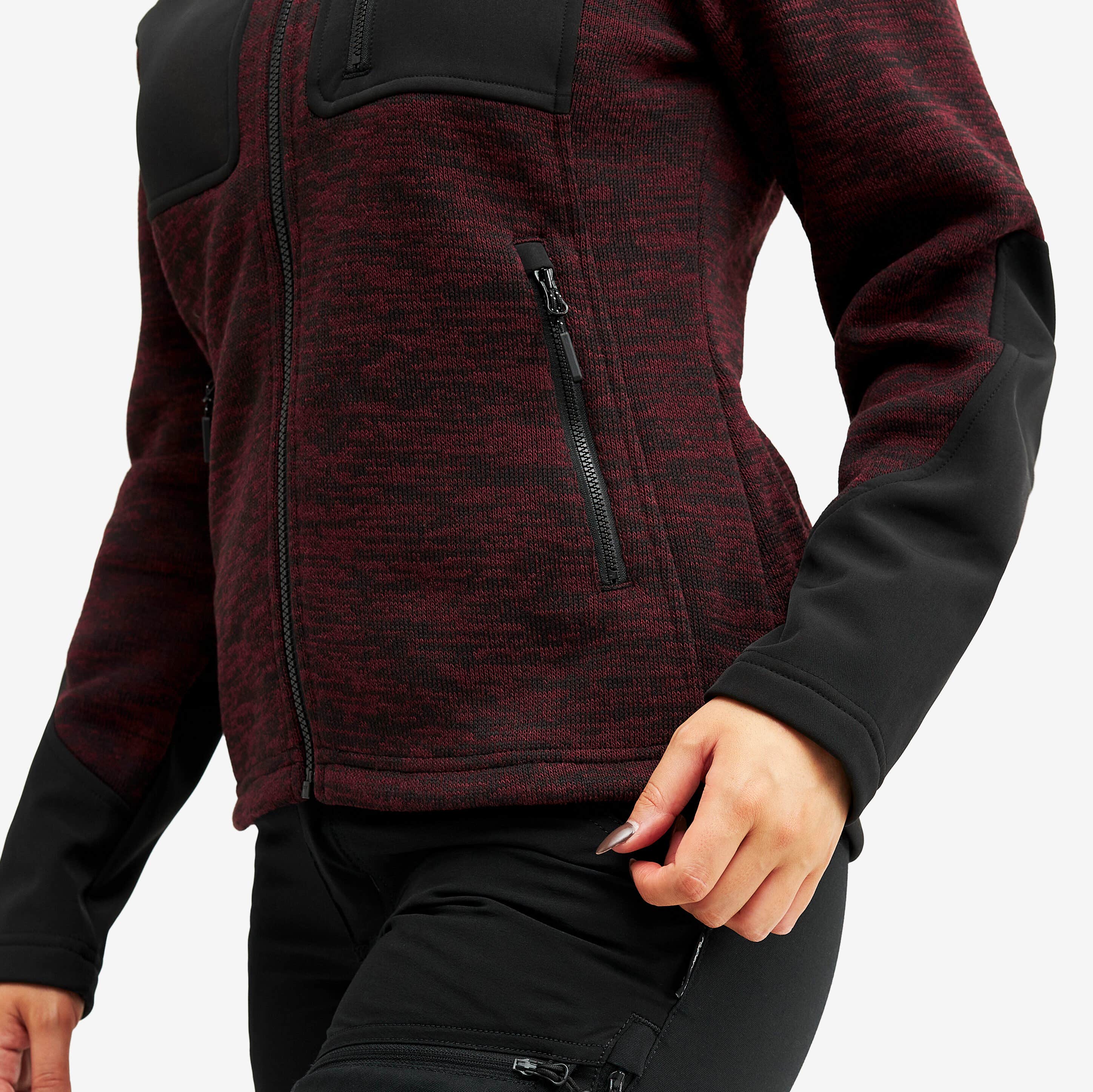 Wander Pro Wool Hoodie Femme Bison Red