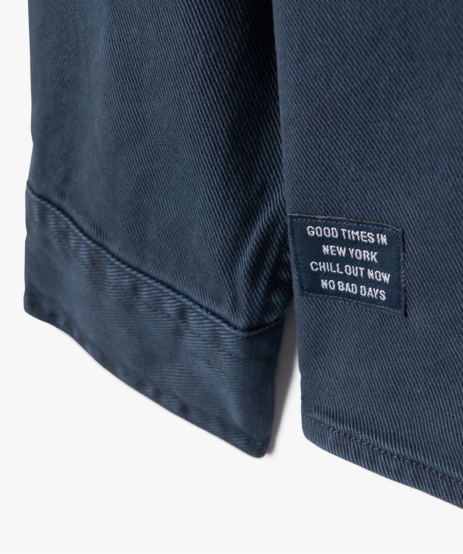 Chemise Garçon à manches longues en twill épais au colori... marine | GEMO