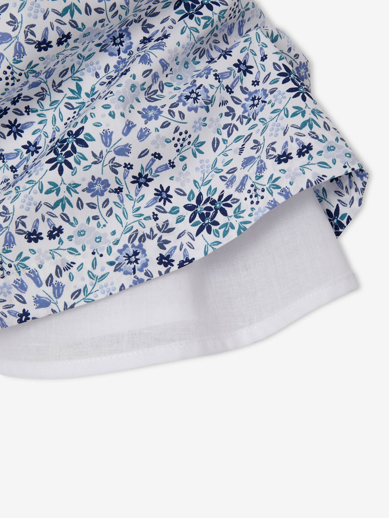 Robe fleurie bébé de cérémonie blanc imprimé