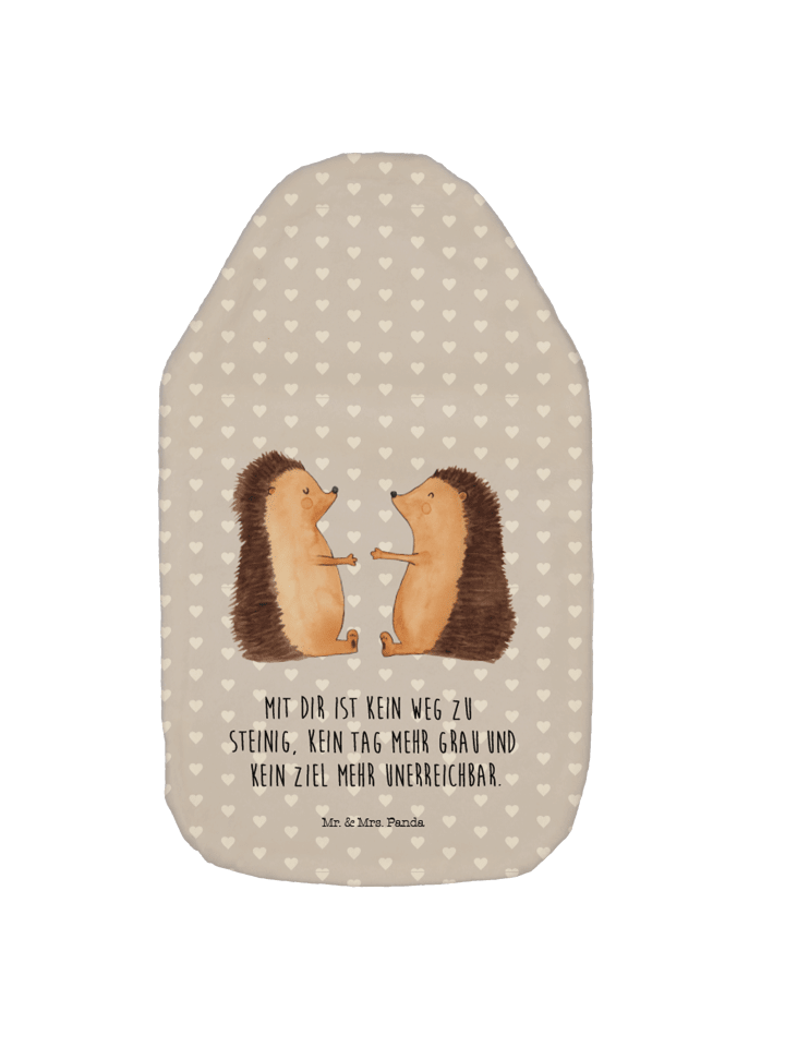 Mr. & Mrs. Panda Wärmflasche Igel Liebe mit Spruch in Grau Pastell günstig kaufen onesize