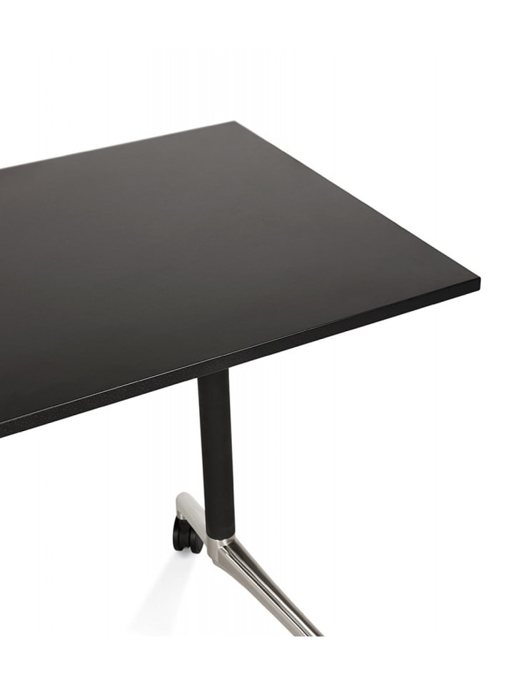 KADIMA DESIGN Klappschreibtisch aus Aluminium mit Melaminholzplatte | Elegant in Schwarz günstig kaufen