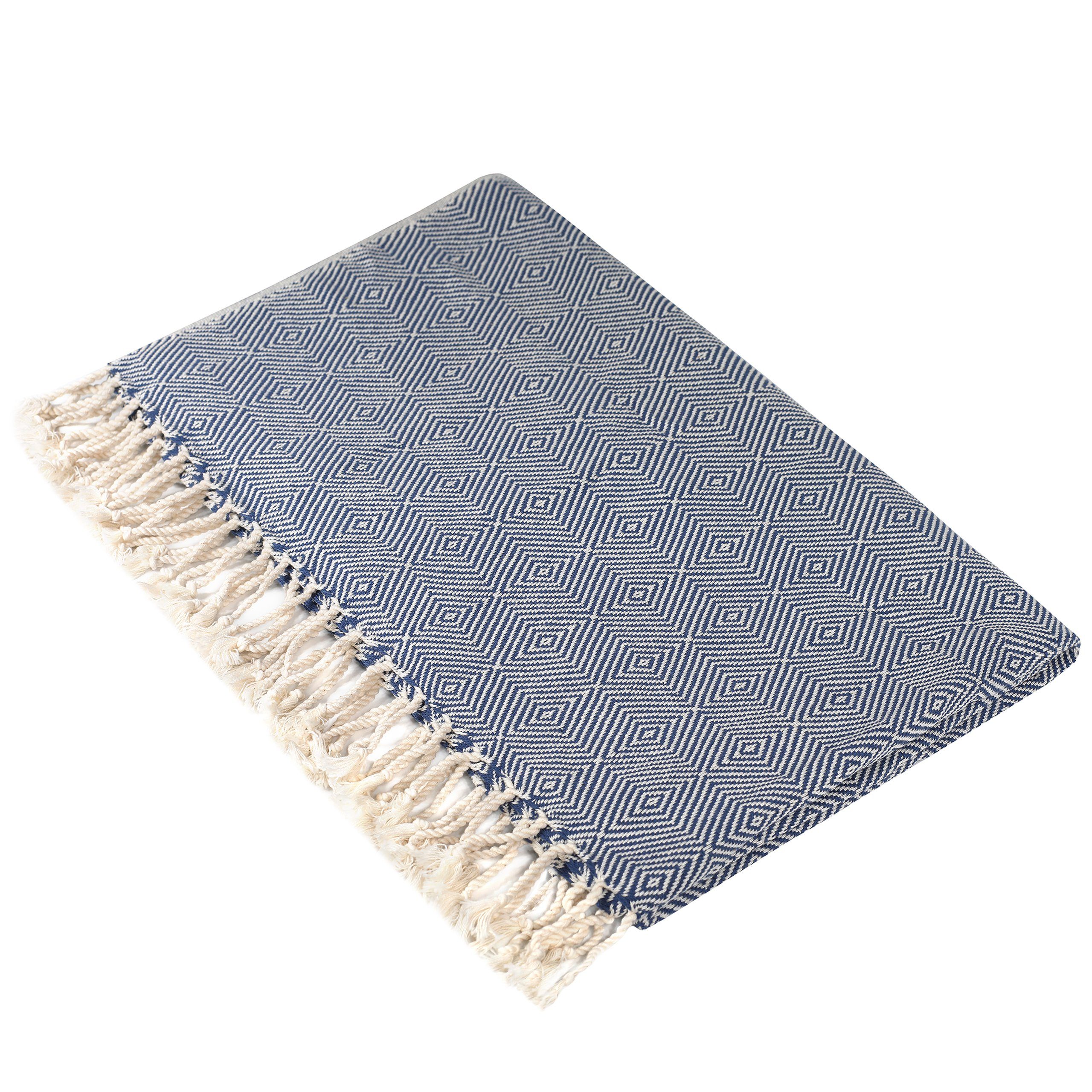 leevitex® Strandtücher KRETA, 100% Baumwolle 100 x 180 cm, Saunatuch, Badetuch, Strandtuch, Pestemal